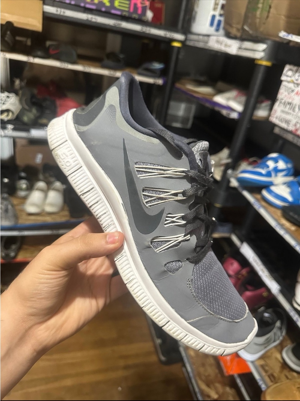 Nike Men’s Gray and White Athletic Training Shoe